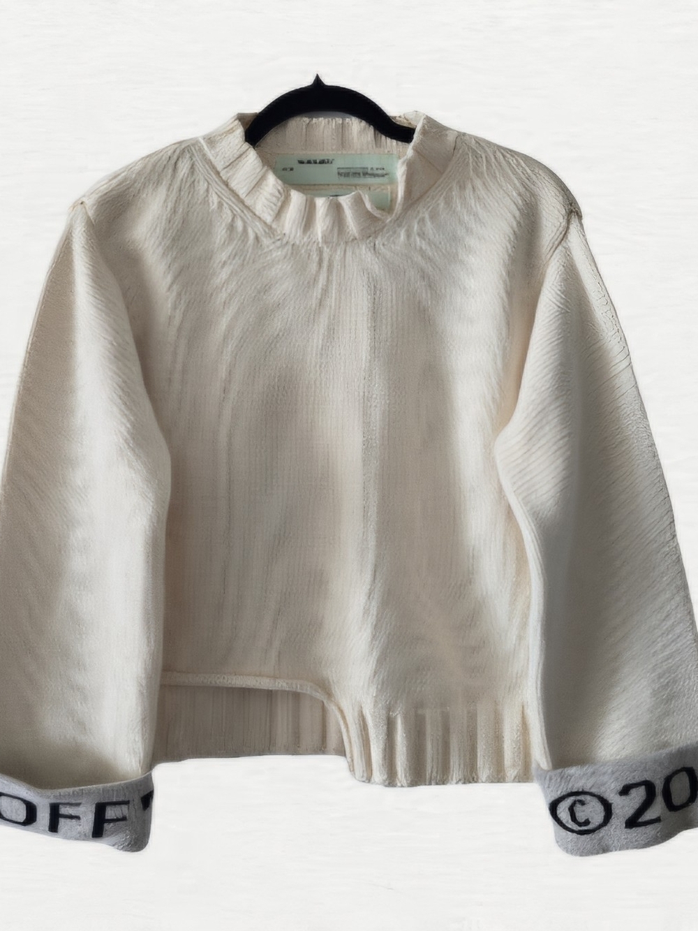 Off-White Cream Knit Crrwneck Sweater